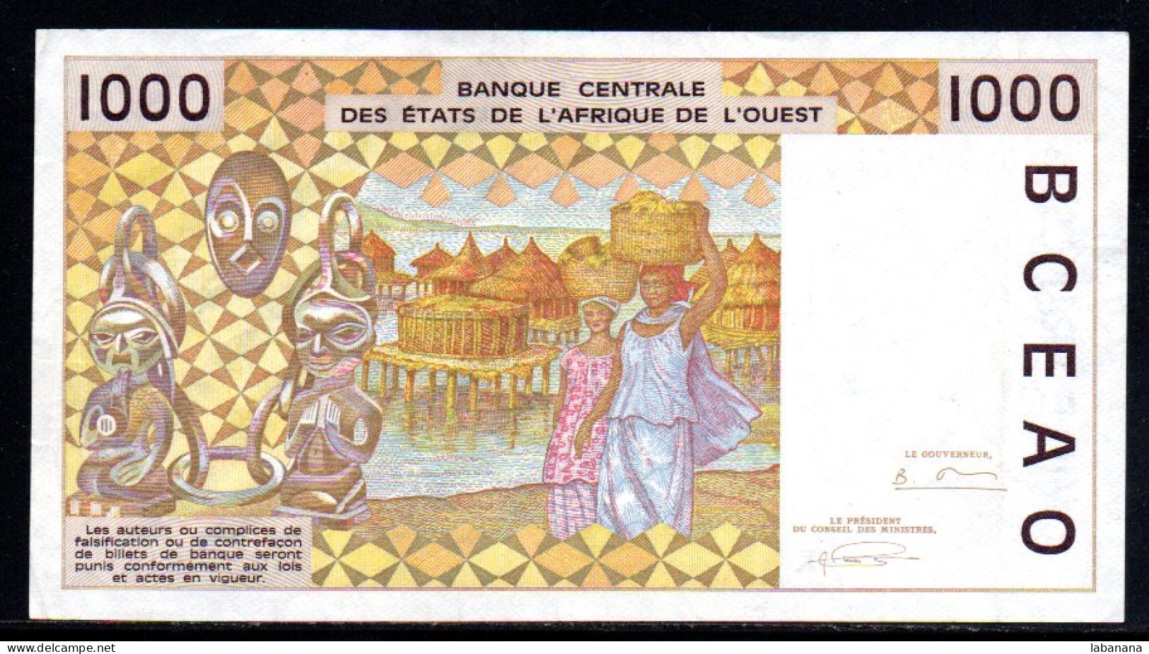 659-Sénégal 1000fr 1994 K943 - Senegal