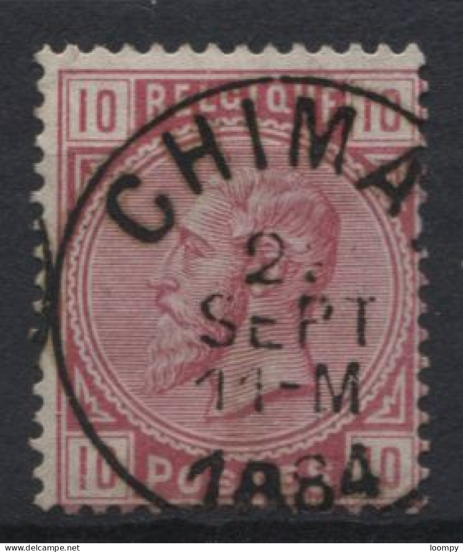 1883 - 38 Obl. Centrale Sc CHIMAY. TB. Voyez Les Autres Obl. Sur Cette émission - 1883 Leopold II.