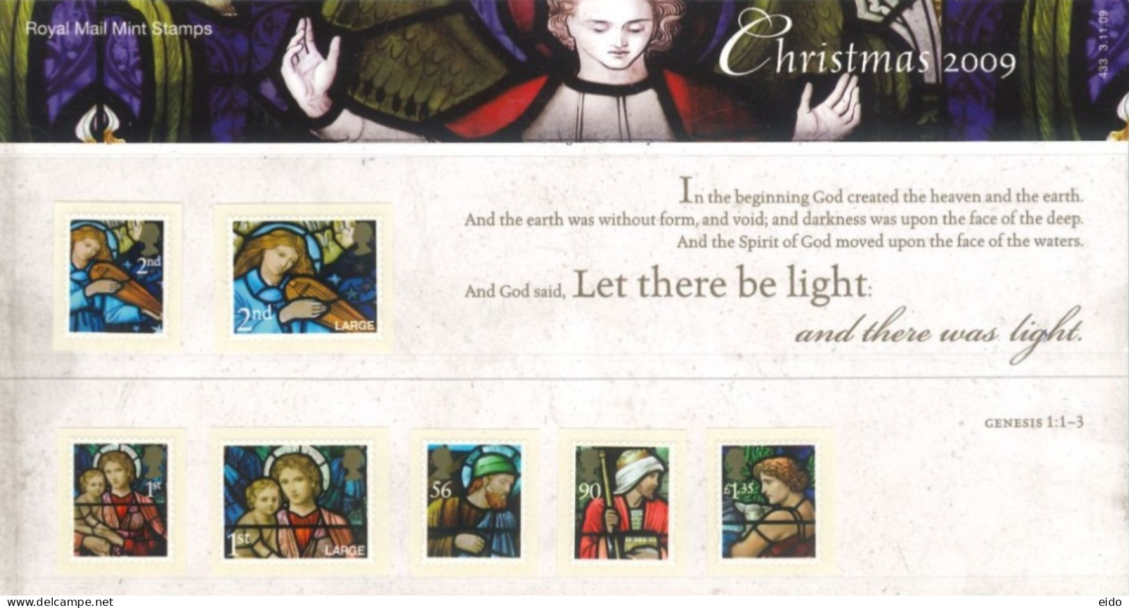 GREAT BRITAIN - 2009, CHRISTMAS STAMPS COMPLETE SET OF 7 IN PRESENTATION PACK, UMM (**). - Unused Stamps