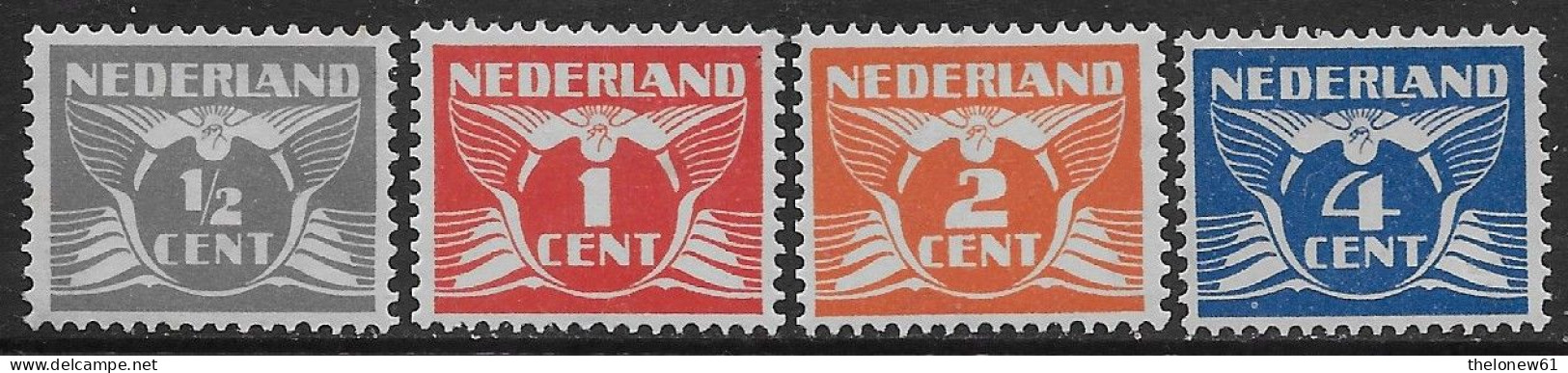Olanda Paesi Bassi Nederland 1926 Numeral Stamps 4val Mi N.171-172,174,177 MH * - Unused Stamps