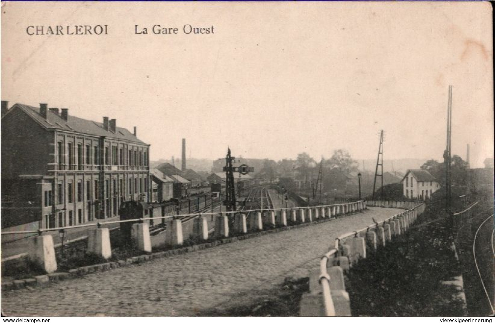 ! Alte Ansichtskarte Charleroi , La Gare Ouest, Bahnhof, Belgien - Charleroi