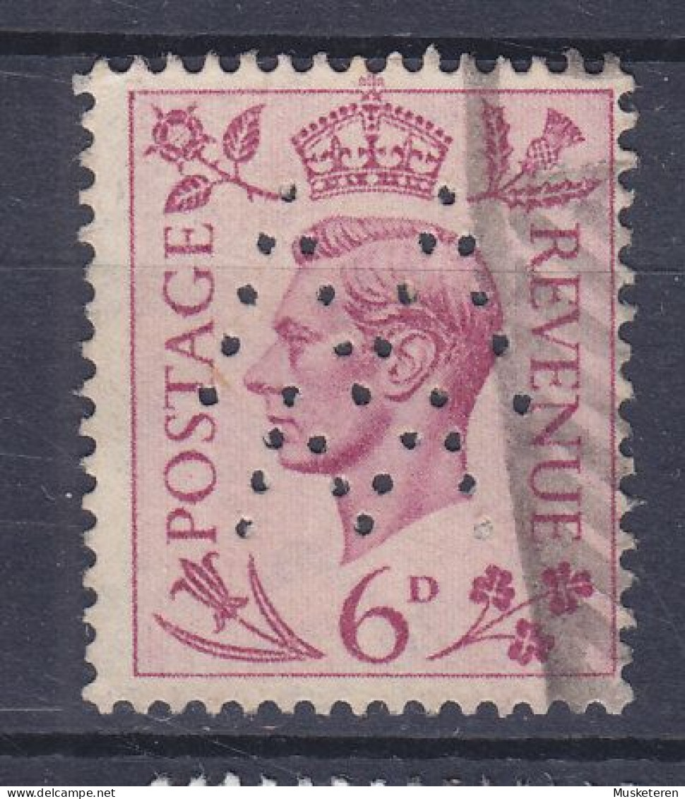 Great Britain Perfin Perforé Lochung 'MM' 1939 Mi. 206 X, GV. (2 Scans) - Perfins