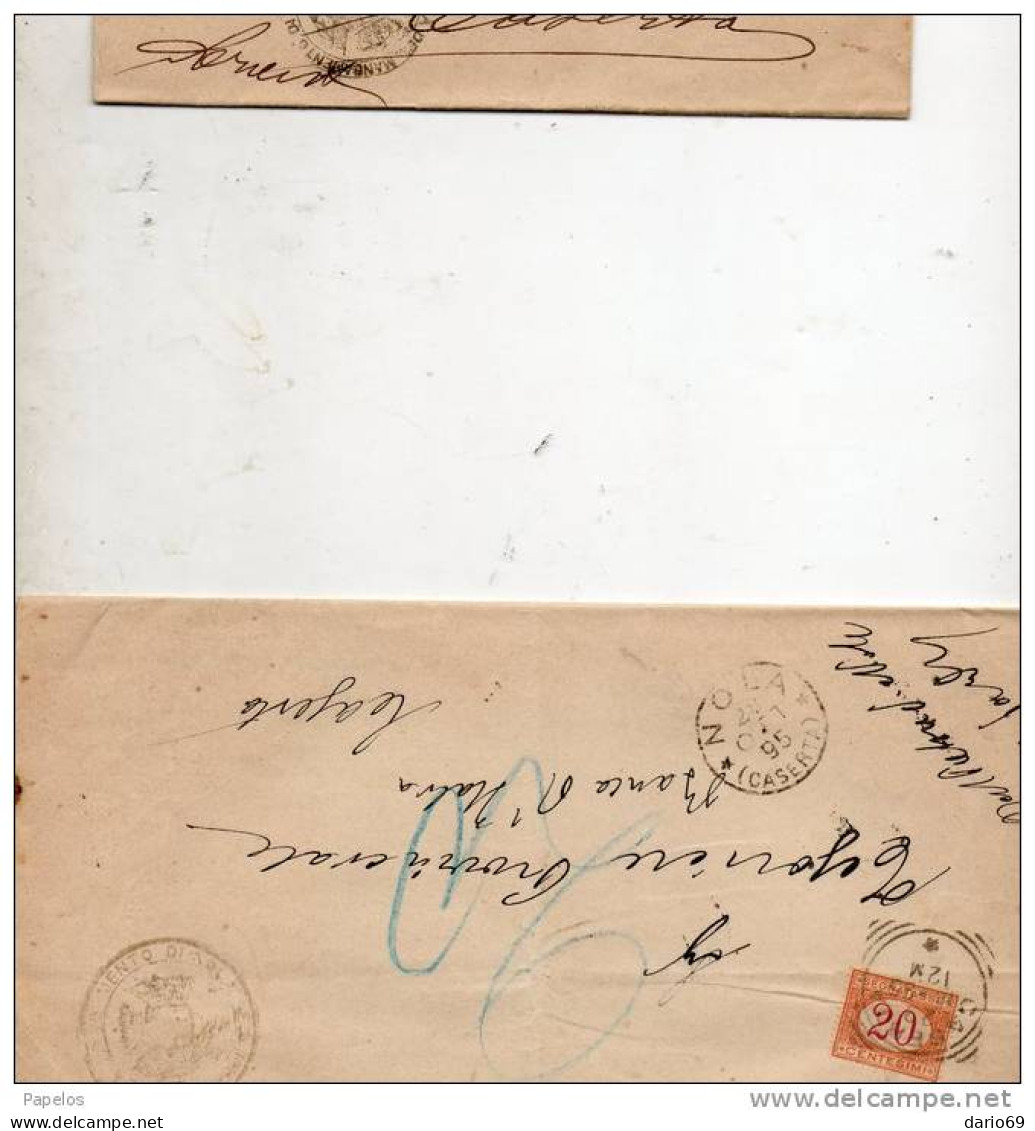 1895   LETTERA  CON  ANNULLO  NOLA CASERTA - Strafport