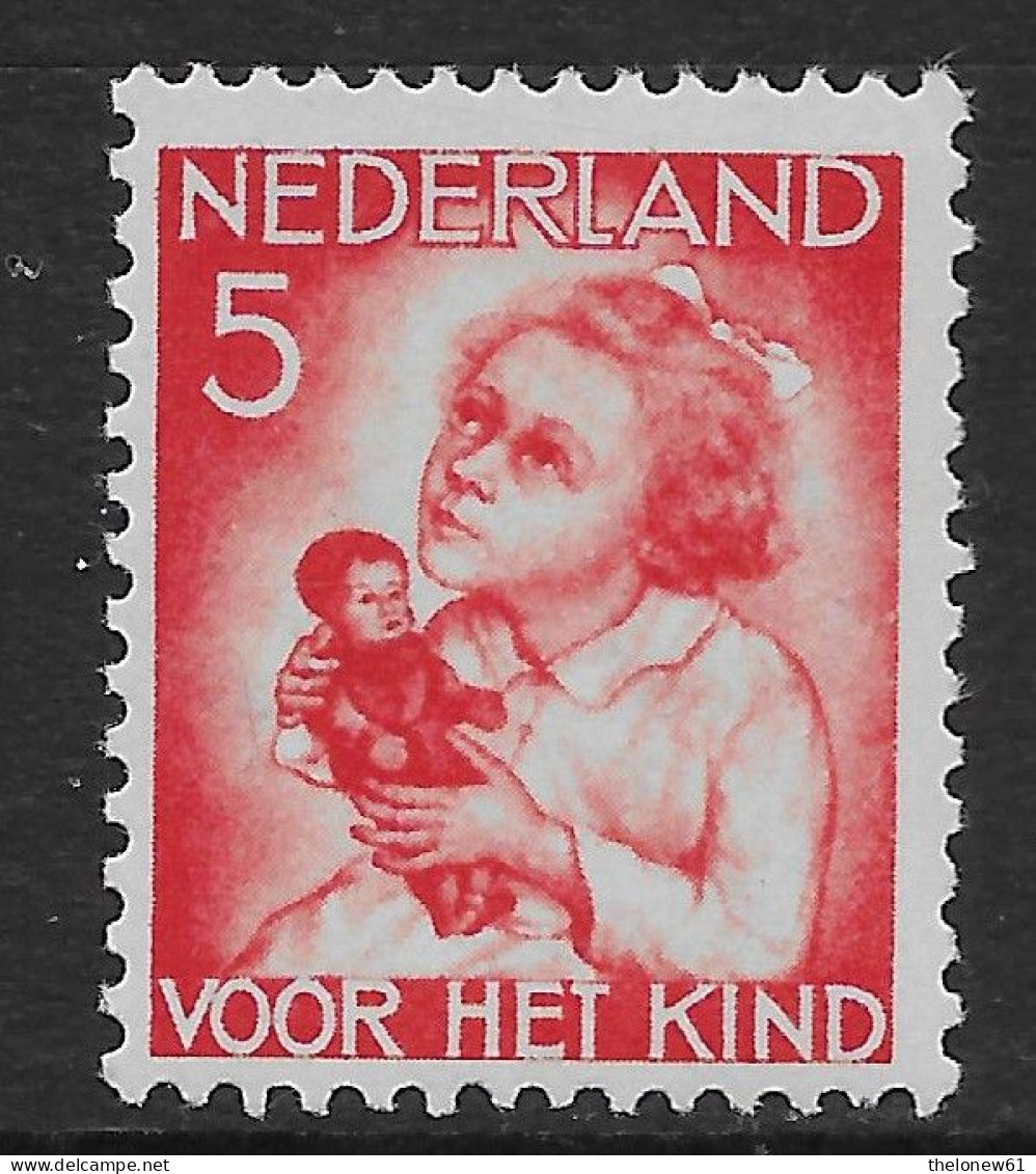 Olanda Paesi Bassi Nederland 1934 Child Care 5c Mi N.278 MH * - Ongebruikt