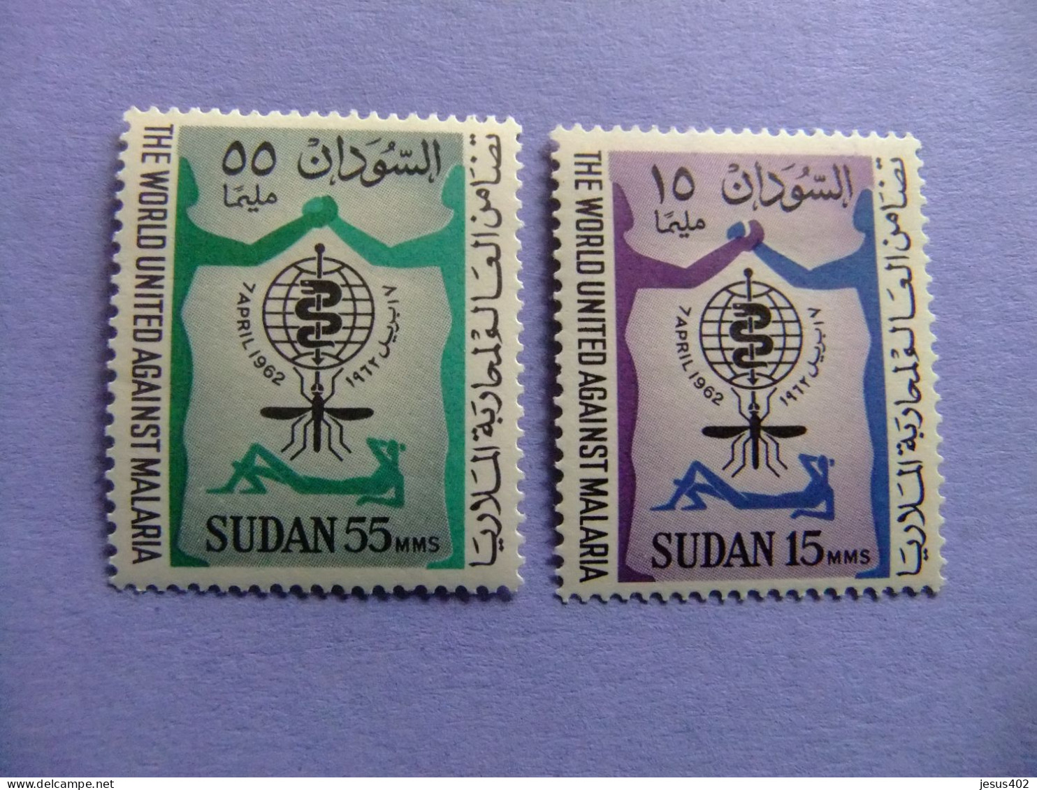 51 SOUDAN RÉPUBLIQUE SUDAN 1962 LUCHA CONTRA El PALUDISMO YVERT 142 / 143 * MH - Sudan (1954-...)