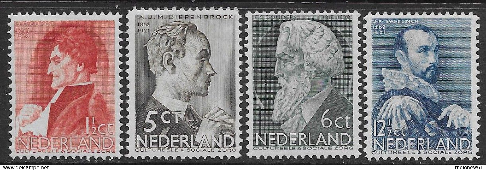 Olanda Paesi Bassi Nederland 1935 Cultural And Social Welfare Mi N.282-285 Complete Set MH * - Ongebruikt