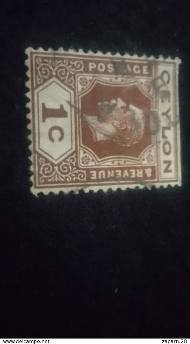 CEYLON- 1880 -69       1 C     GEORGE V.      DAMGALI - Sri Lanka (Ceylan) (1948-...)