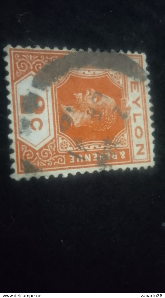 CEYLON- 1911 -25       2 C     GEORGE V.      DAMGALI - Sri Lanka (Ceylan) (1948-...)