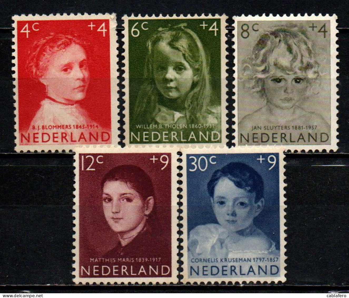 OLANDA - 1957 - RITRATTI DI PITTORI DELL'800 - MNH - Ongebruikt