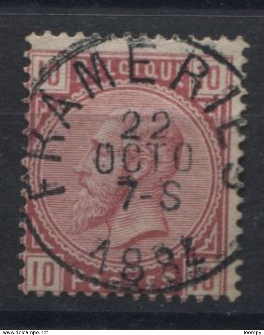 1883 - 38 Obl. Centrale Sc FRAMERIES. Coba 4. TB. Voyez Les Autres Obl. Sur Cette émission - 1883 Leopold II