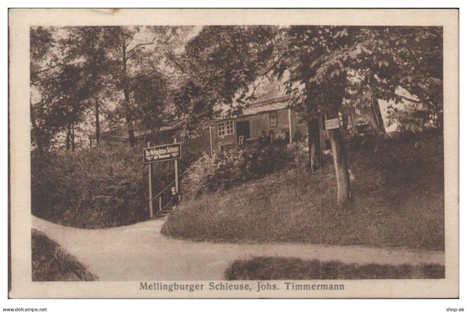 S5473/ Hamburg Poppenbüttel  Mellingburger Schleuse AK 1927 - Wandsbek