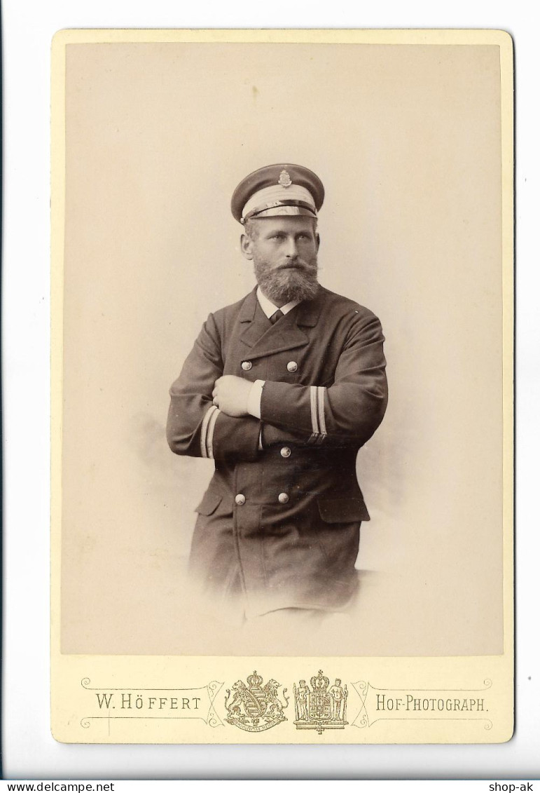 Y23673/ Kabinettfoto Kapitän Marine Atelier W. Höffertca.1890 - Sonstige & Ohne Zuordnung