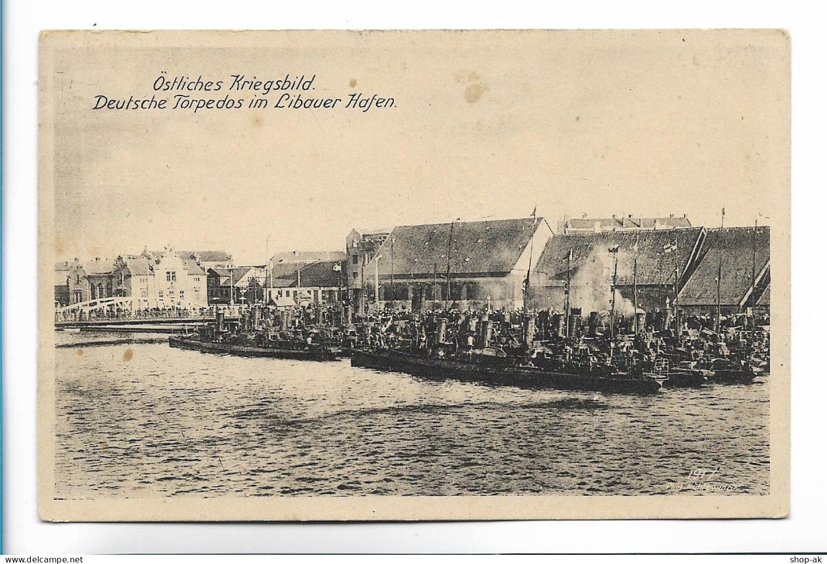 XX16646/ Deutsche Torpedoboote Im Libauer Hafen  Lettland AK Ca.1915 - Lettland