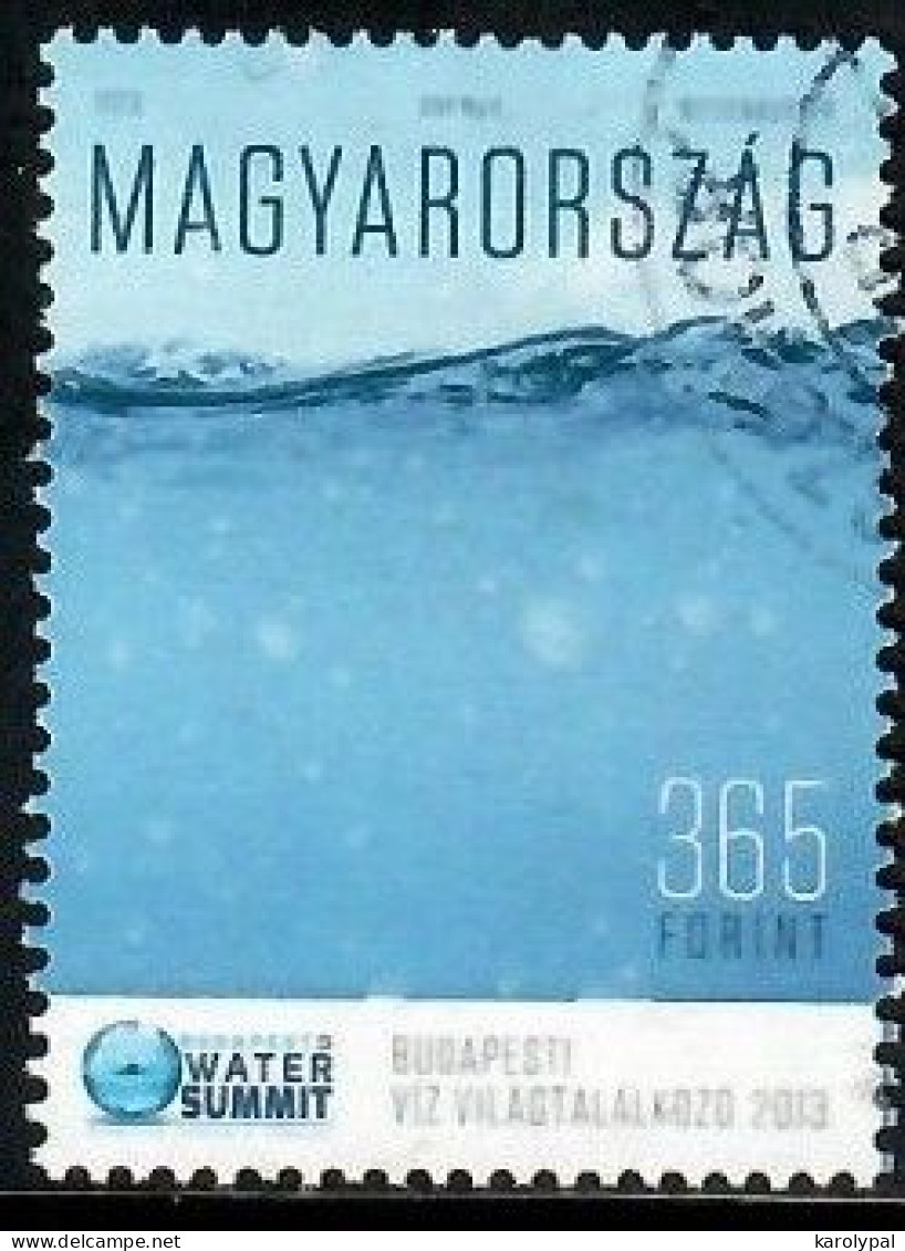 Hungary, 2013 Used, Budapest Water Summit Mi. Nr.5658, Stamp From The Block - Oblitérés