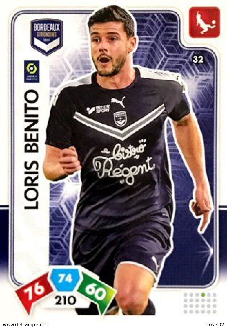 32 Loris Benito - FC Girondins De Bordeaux - Panini Adrenalyn XL LIGUE 1 - 2020-2021 Carte Football - Trading Cards