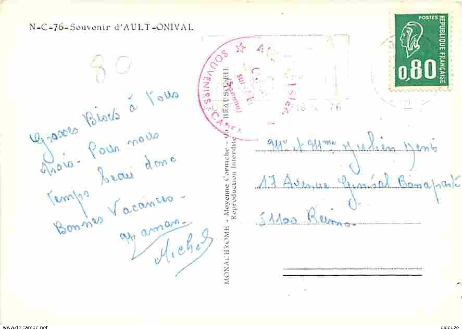 80 - Ault - Onival - Multivues - Plage - Blasons - Phare - CPM - Voir Scans Recto-Verso - La Mothe Achard