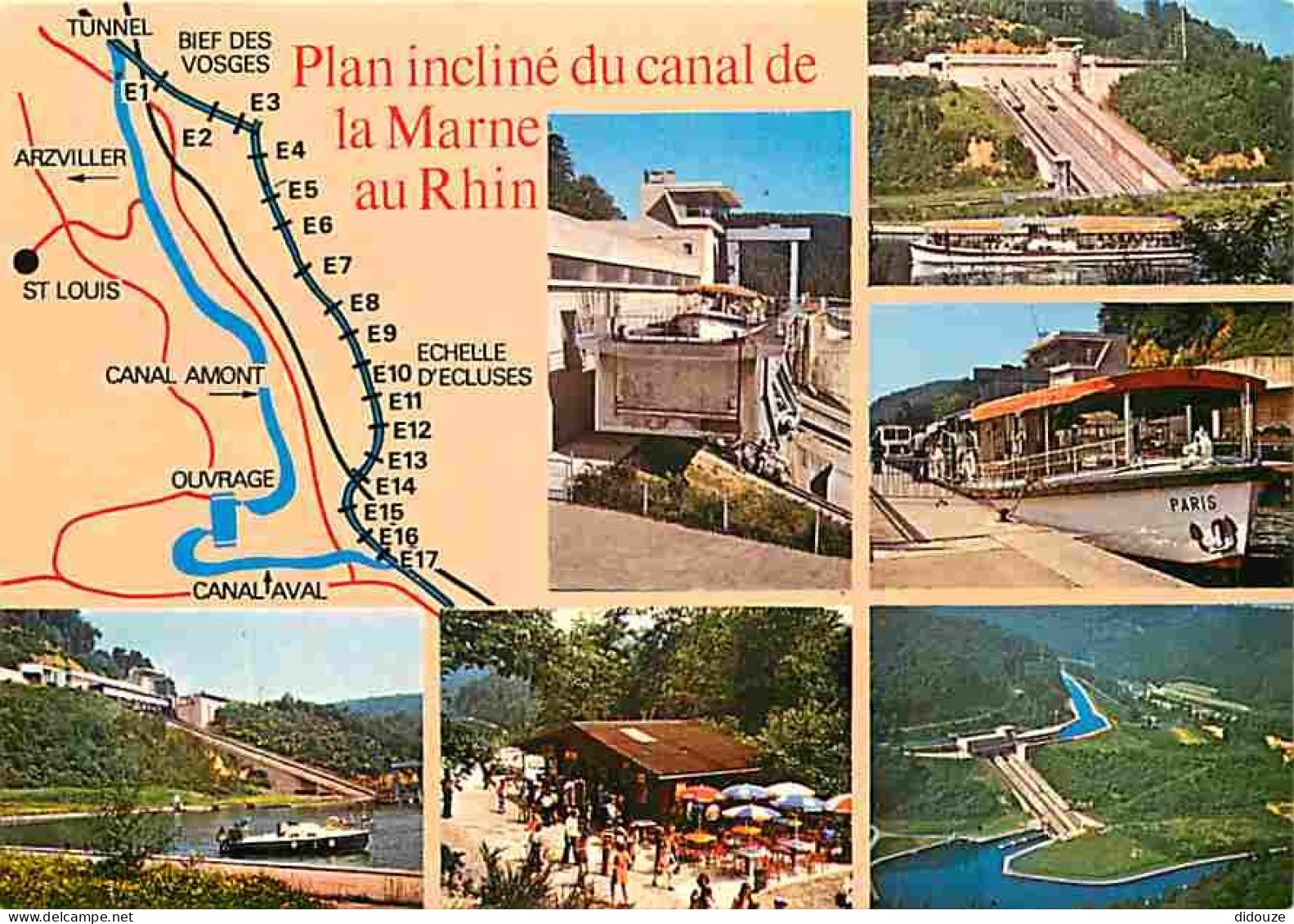 57 - Saint Louis - Arzviller - Le Plan Incliné Transversal - Ascenseur à Bateaux - Multivues - Carte Neuve - CPM - Voir  - Arzviller