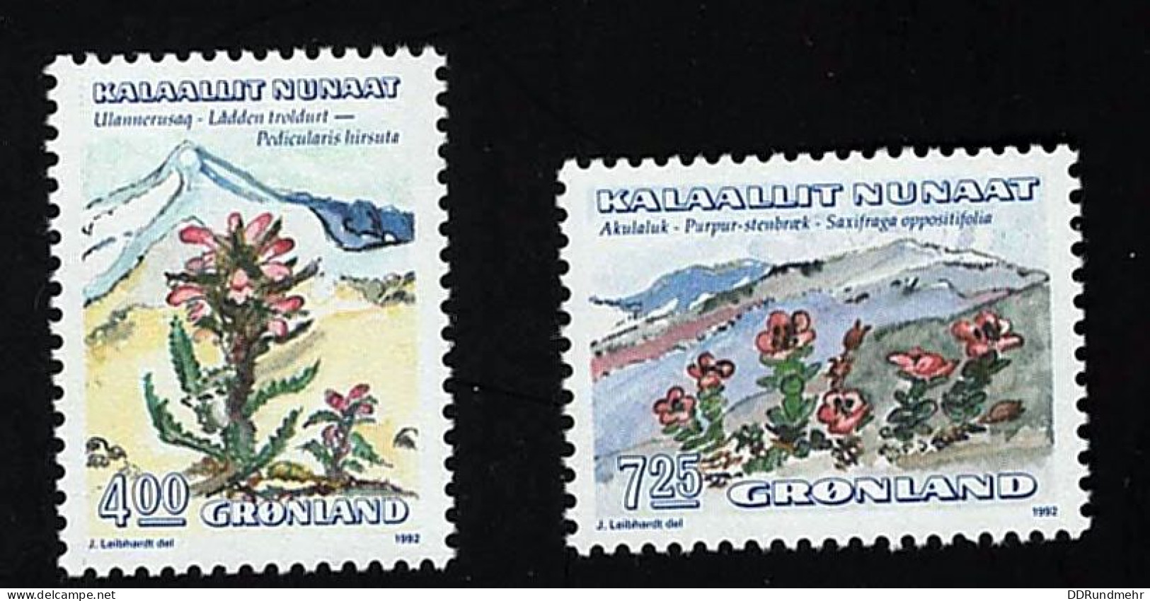 1992 Flowers  Michel GL 223 - 224 Stamp Number GL 190 - 191 Yvert Et Tellier GL 211 - 212 Xx MNH - Nuevos