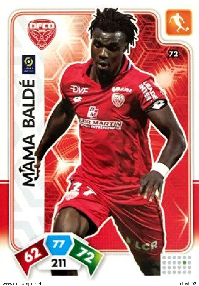 72 Mama Baldé - Dijon FCO - Panini Adrenalyn XL LIGUE 1 - 2020-2021 Carte Football - Trading Cards