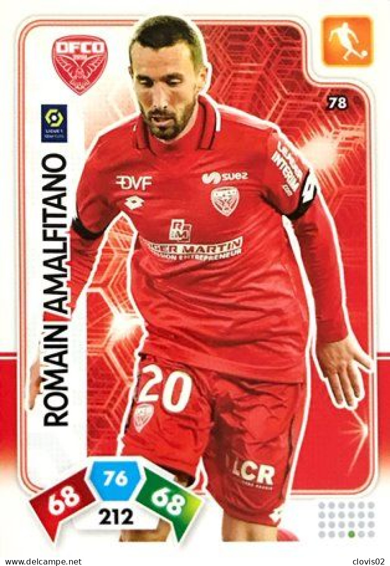 78 Romain Amalfitano - Dijon FCO - Panini Adrenalyn XL LIGUE 1 - 2020-2021 Carte Football - Trading Cards