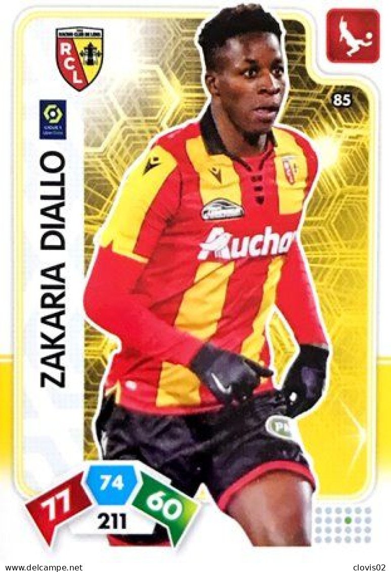 85 Zakaria Diallo - RC Lens - Panini Adrenalyn XL LIGUE 1 - 2020-2021 Carte Football - Trading Cards