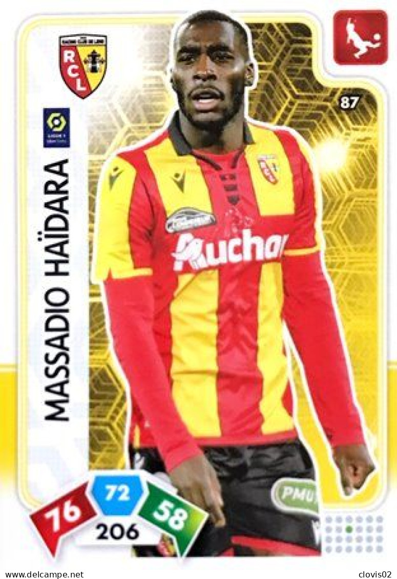 87 Massadio Haïdara - RC Lens - Panini Adrenalyn XL LIGUE 1 - 2020-2021 Carte Football - Trading Cards