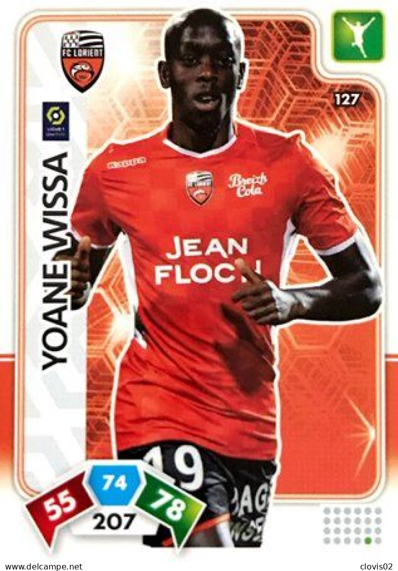 127 Yoane Wissa - FC Lorient - Panini Adrenalyn XL LIGUE 1 - 2020-2021 Carte Football - Trading Cards