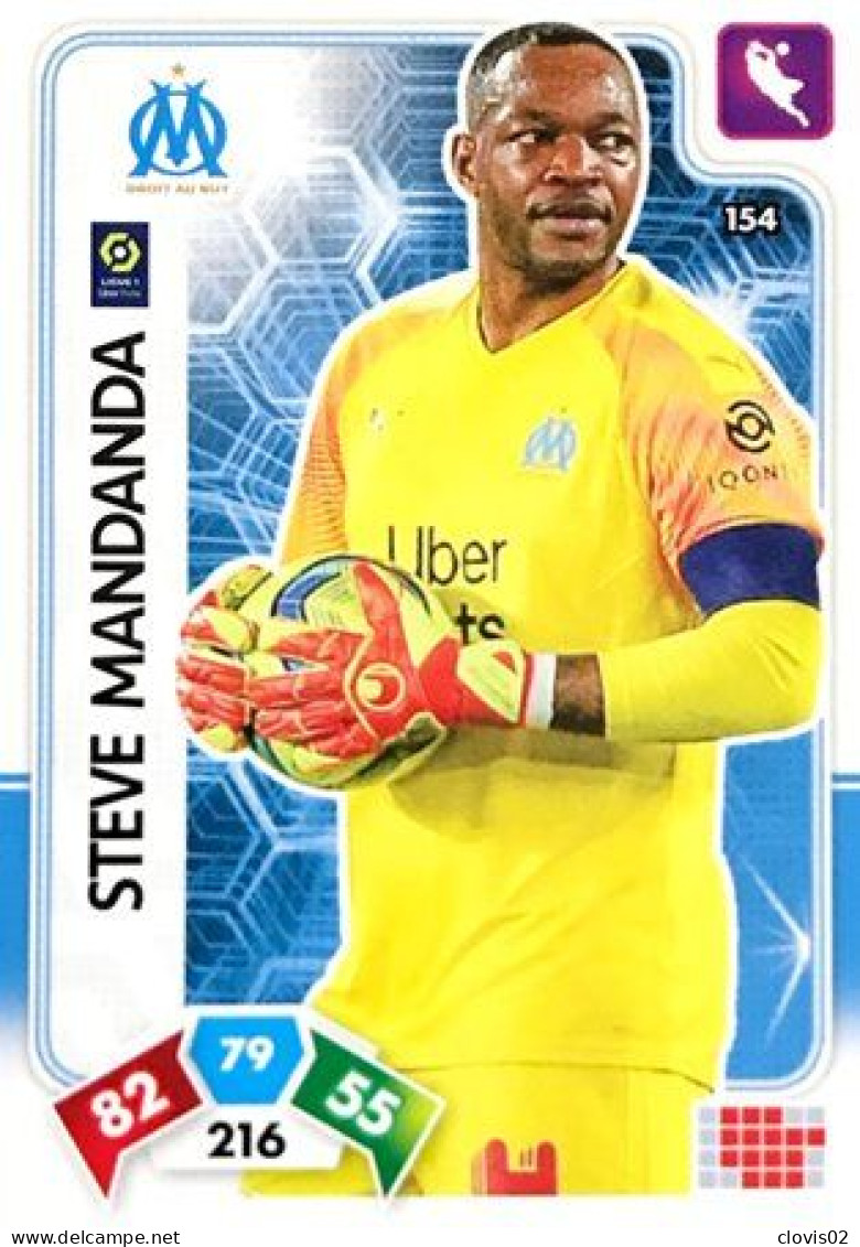 154 Steve Mandanda - Olympique De Marseille - Panini Adrenalyn XL LIGUE 1 - 2020-2021 Carte Football - Trading Cards