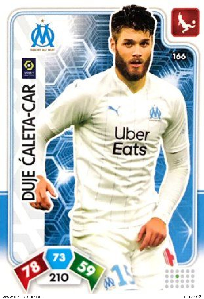 166 Duje Caleta-Car - Olympique De Marseille - Panini Adrenalyn XL LIGUE 1 - 2020-2021 Carte Football - Trading Cards