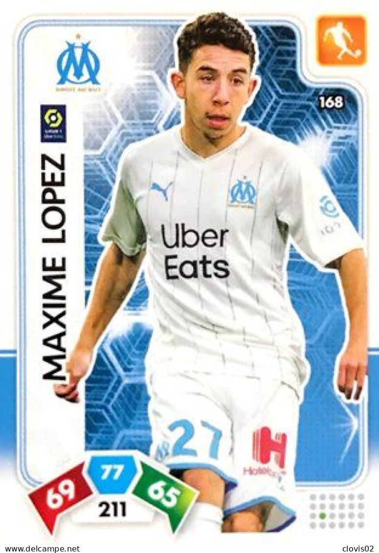 168 Maxime López - Olympique De Marseille - Panini Adrenalyn XL LIGUE 1 - 2020-2021 Carte Football - Trading Cards