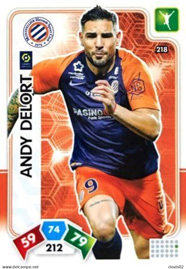 218 Andy Delort - Montpellier Hérault SC - Panini Adrenalyn XL LIGUE 1 - 2020-2021 Carte Football - Trading Cards