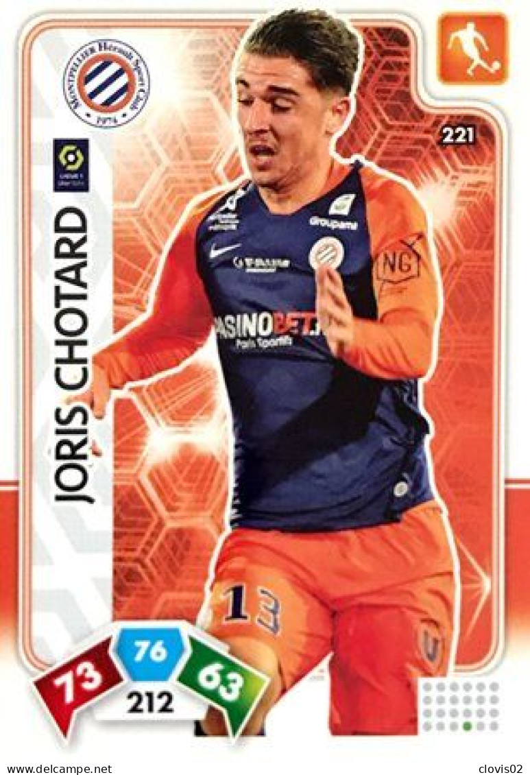 221 Joris Chotard - Montpellier Hérault SC - Panini Adrenalyn XL LIGUE 1 - 2020-2021 Carte Football - Trading Cards