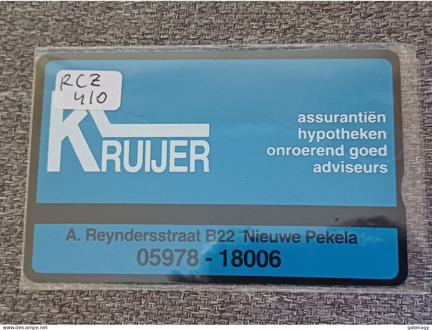 NETHERLANDS - RCZ410 - Kruijer Assurantiën - 1.000EX. - Privé