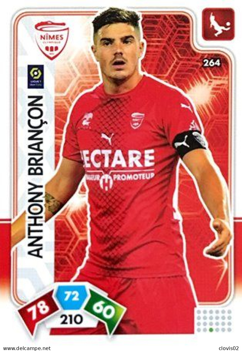 264 Anthony Briançon - Nimes Olympique - Panini Adrenalyn XL LIGUE 1 - 2020-2021 Carte Football - Trading Cards