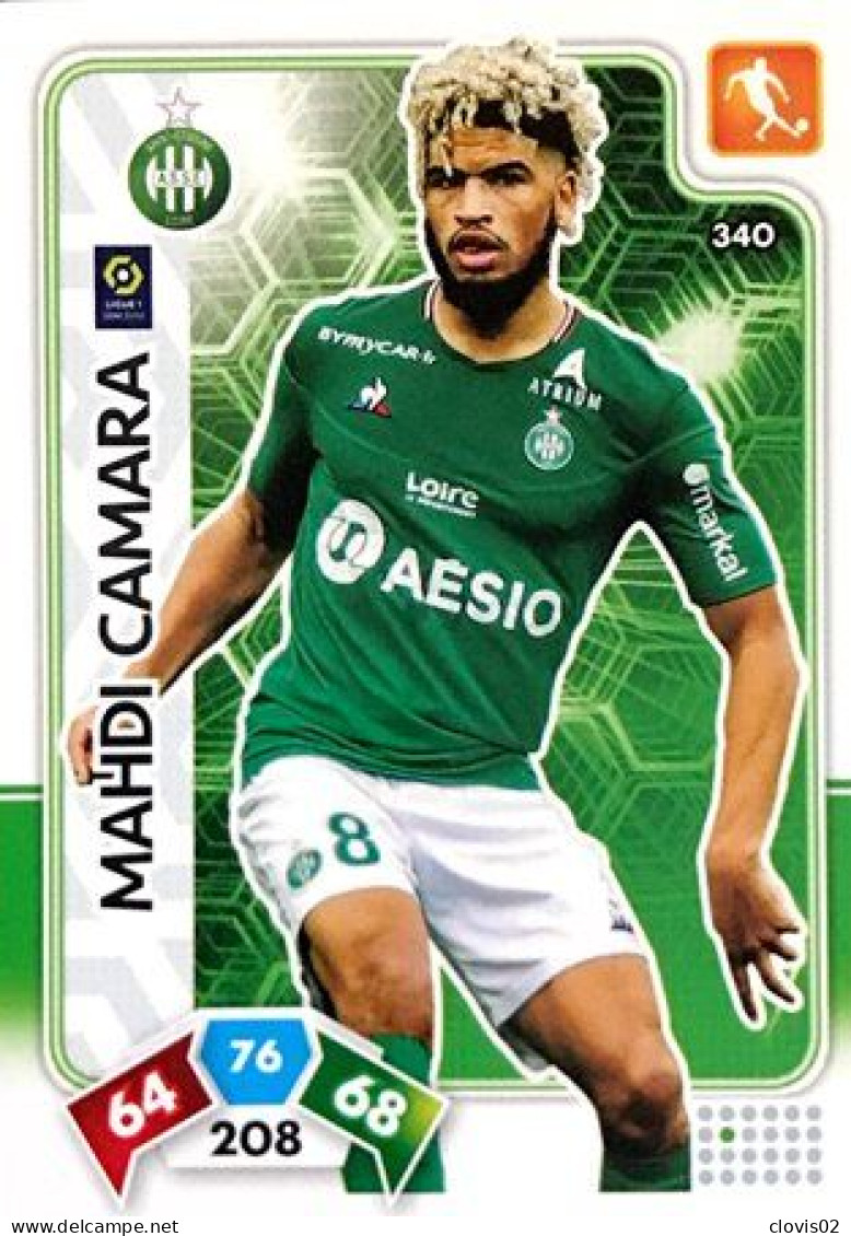 340 Mahdi Camara - AS Saint-Etienne - Panini Adrenalyn XL LIGUE 1 - 2020-2021 Carte Football - Trading Cards