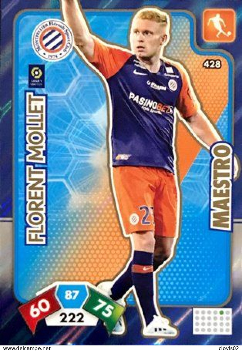 428 Florent Mollet - Montpellier Hérault SC - Maestro - Panini Adrenalyn XL LIGUE 1 - 2020-2021 Carte Football - Trading Cards