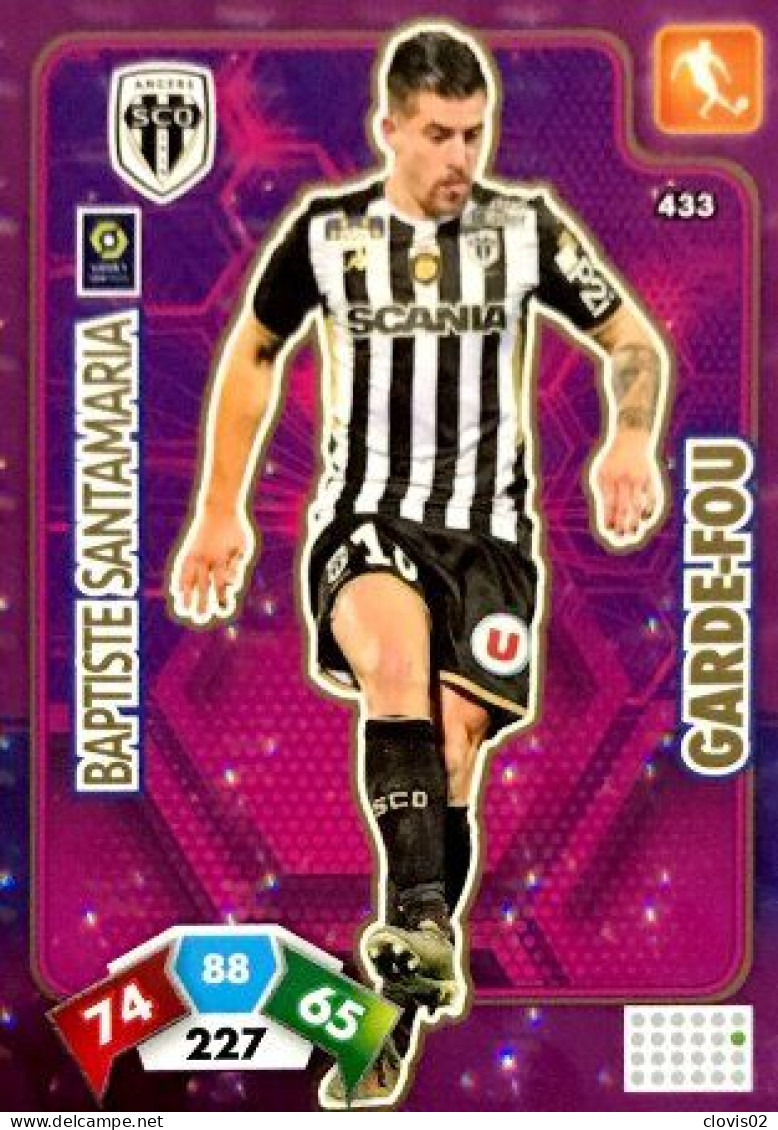 433 Baptiste Santamaria - Angers SCO - Garde-Fou - Panini Adrenalyn XL LIGUE 1 - 2020-2021 Carte Football - Trading Cards