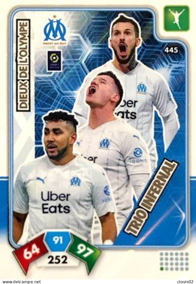 445 Dieux De L'Olympe - Olympique De Marseille - Trio Infernal - Panini Adrenalyn XL LIGUE 1 - 2020-2021 Carte Football - Trading Cards