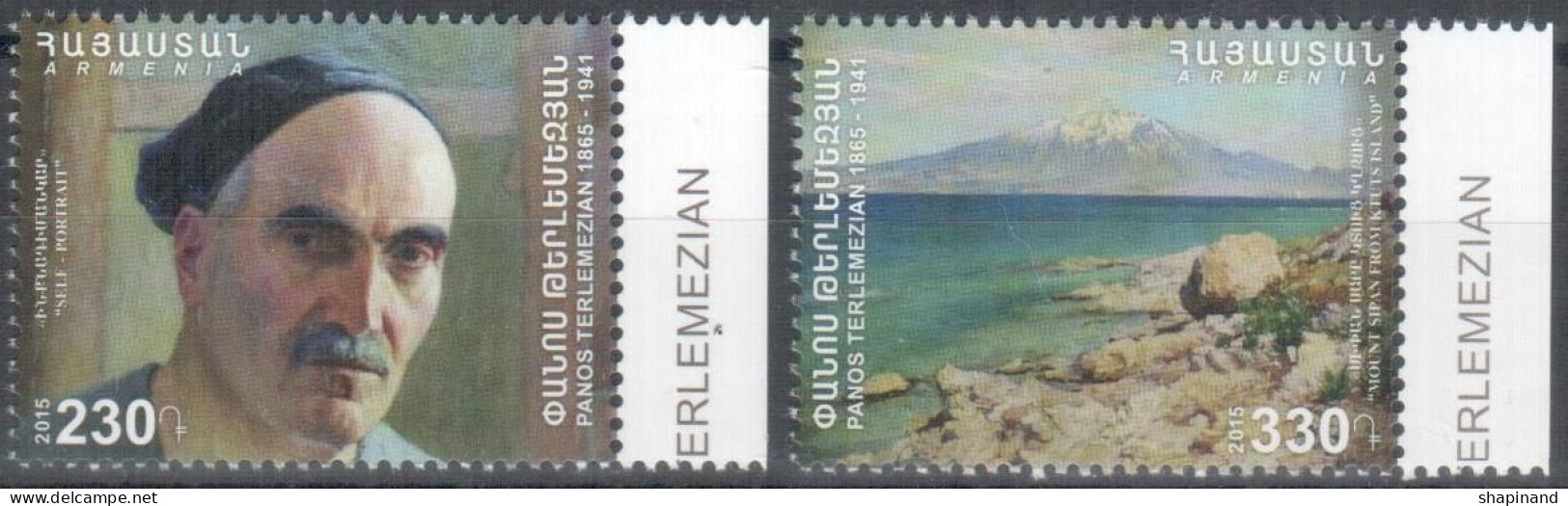 Armenia 2015 "150th Anniv. Of Panos Terlemezian "Lake Van And Mount Sipan" 2v Zd Quality:100% - Armenien