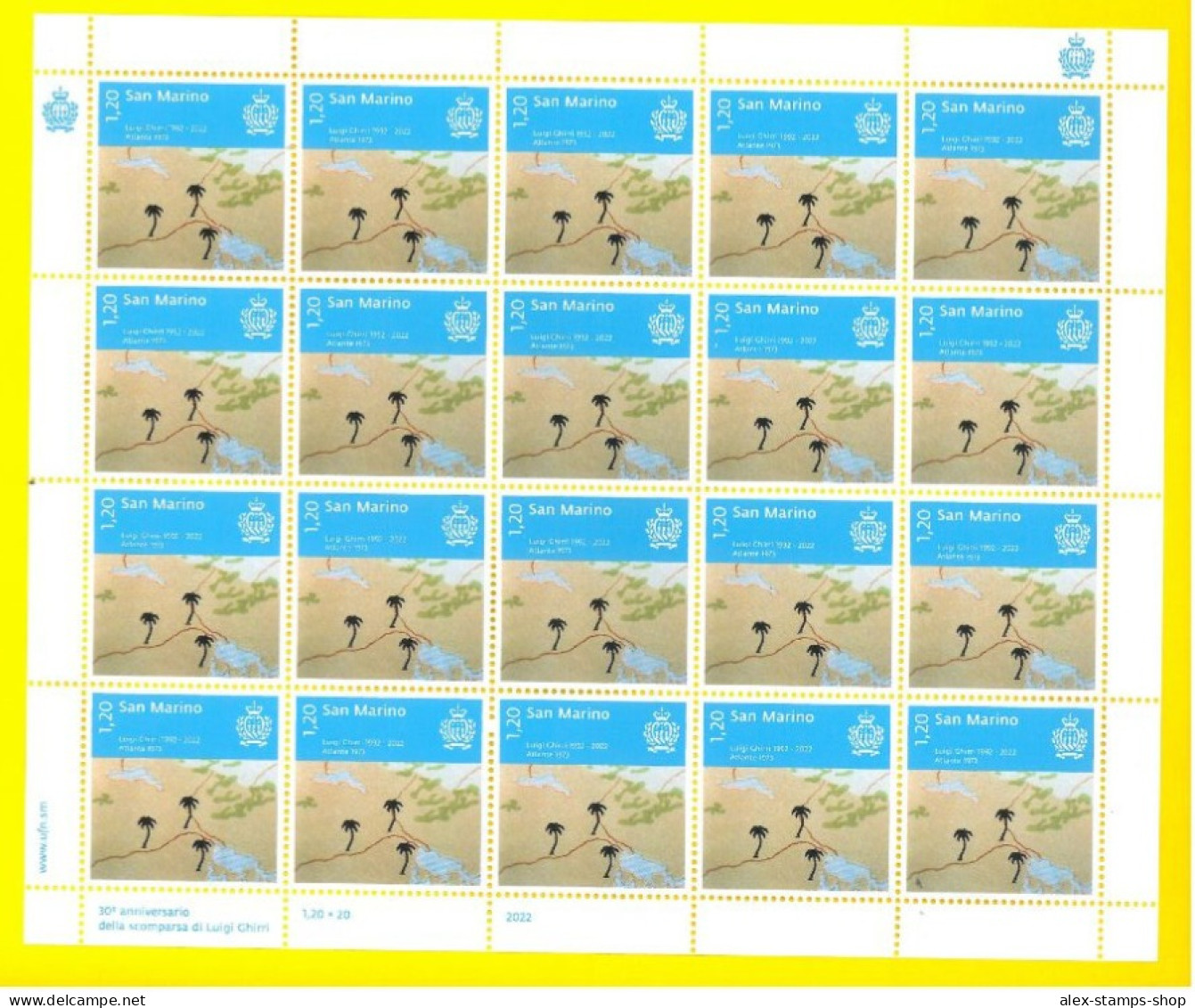 SAN MARINO 2022 30° Anniversario Della Scomparsa Di Luigi Ghirr 4MF - New Sheet - Blocs-feuillets