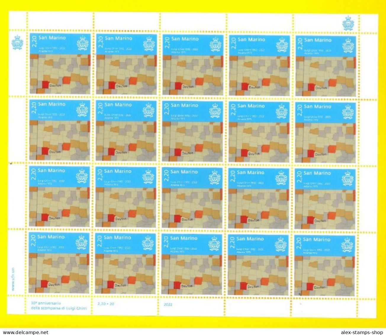 SAN MARINO 2022 30° Anniversario Della Scomparsa Di Luigi Ghirr 4MF - New Sheet - Blocs-feuillets