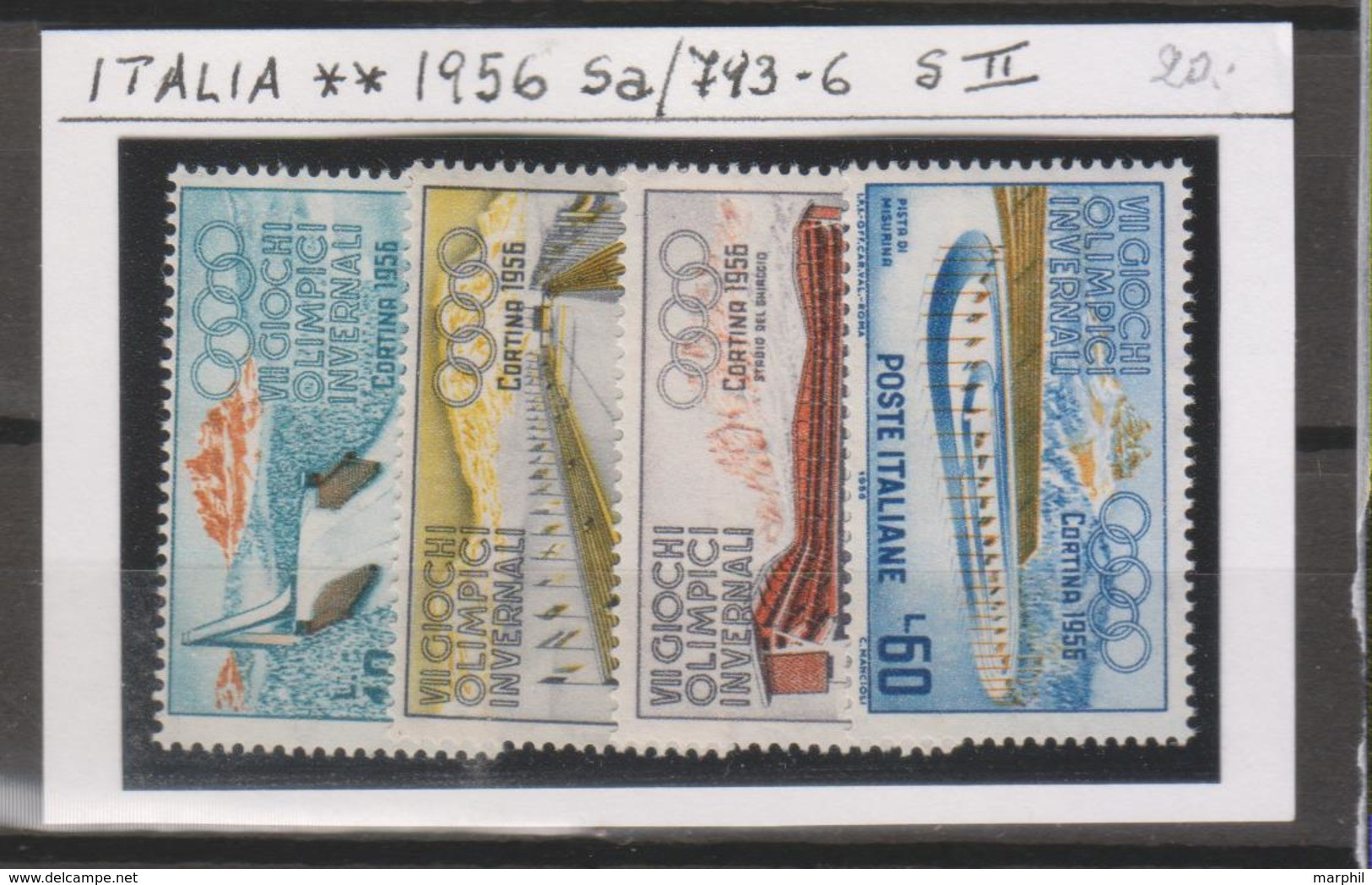 Italia 1956 Sa 793-796 Stelle II 4v MNH - 1946-60: Mint/hinged