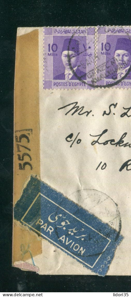 "AEGYPTEN" 1944, Brief Mit "ZENSUR", Umfangreiche MiF, Nach New York (L0071) - Cartas & Documentos
