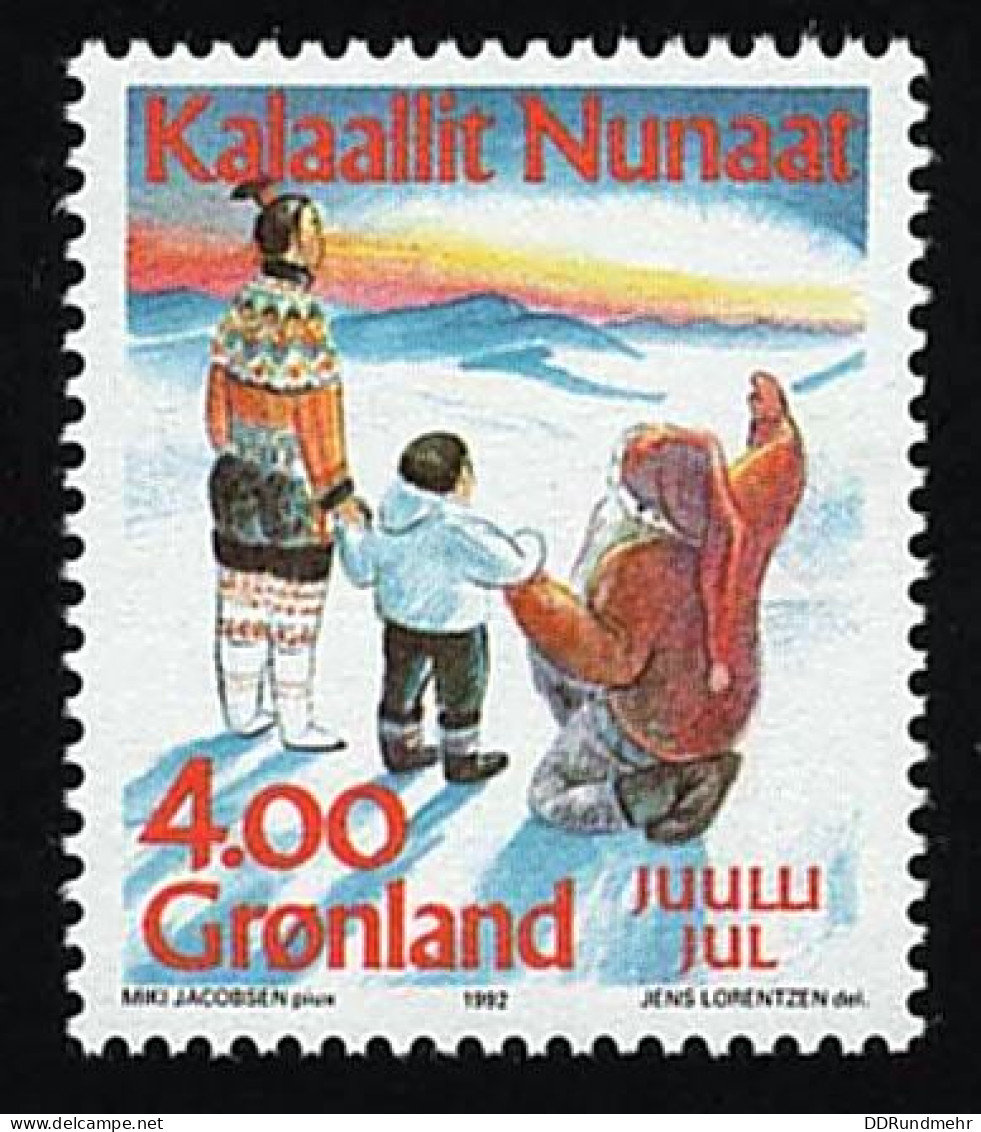 1992 Christmas Michel GL 229 Stamp Number GL 254 Yvert Et Tellier GL 217 Stanley Gibbons GL 245 AFA GL 230 Xx MNH - Neufs