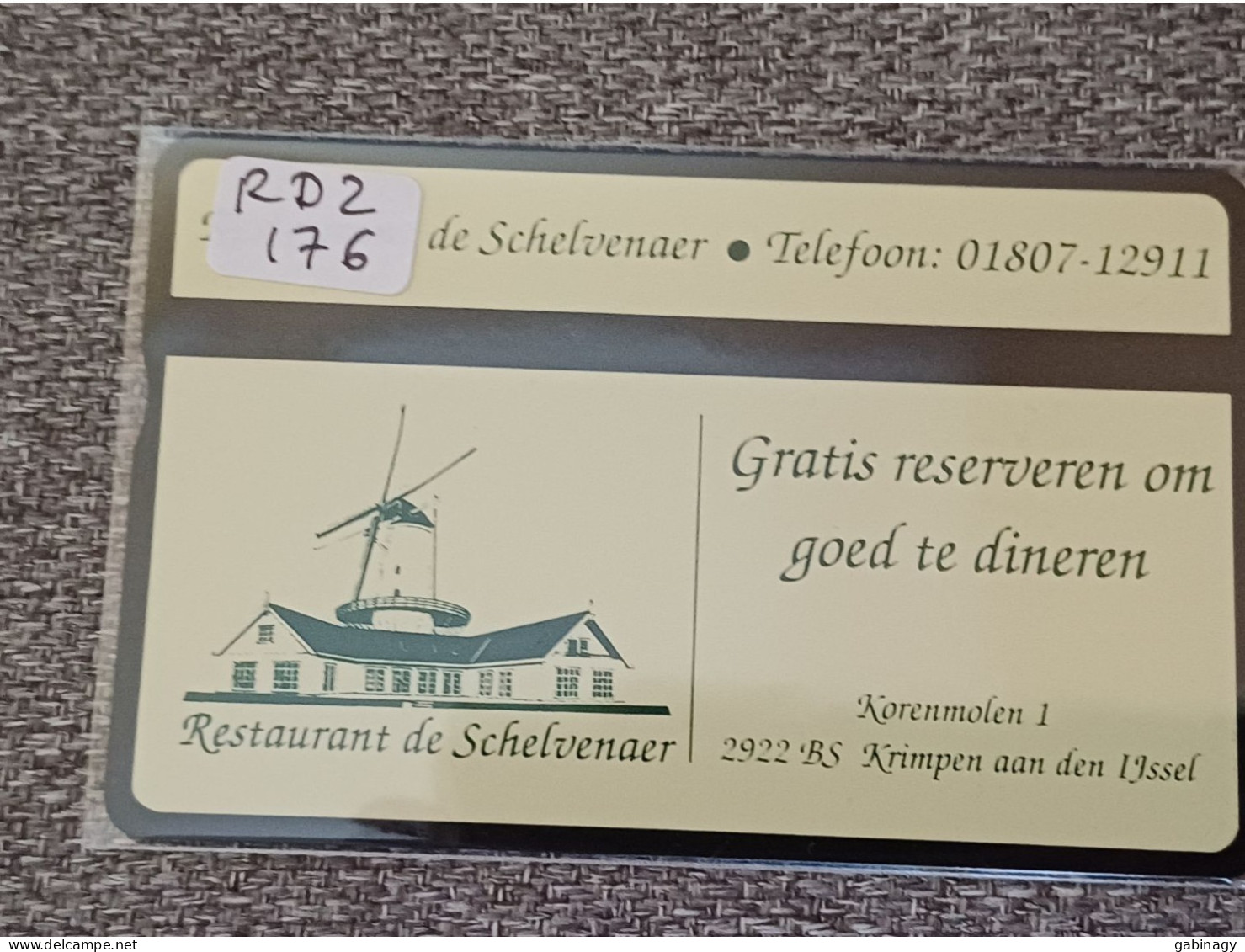 NETHERLANDS - RDZ176 - Restaurant De Schelvenaer - WINDMILL - 1.000EX. - Private