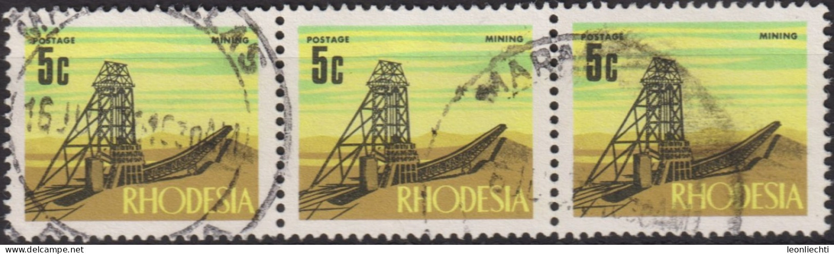 1970 Rhodesien ° Mi:RH 92, Sn:RH 281, Yt:RH 186, Sg:RH 443, Mining, Decimal Currency Definitives (1970-1973) - Rhodesien (1964-1980)