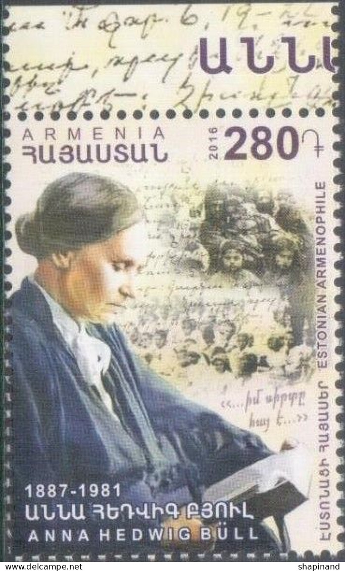 Armenia 2016 "Estonian Missionary Anna Hedvig Bull" 1v. Quality:100% - Armenien