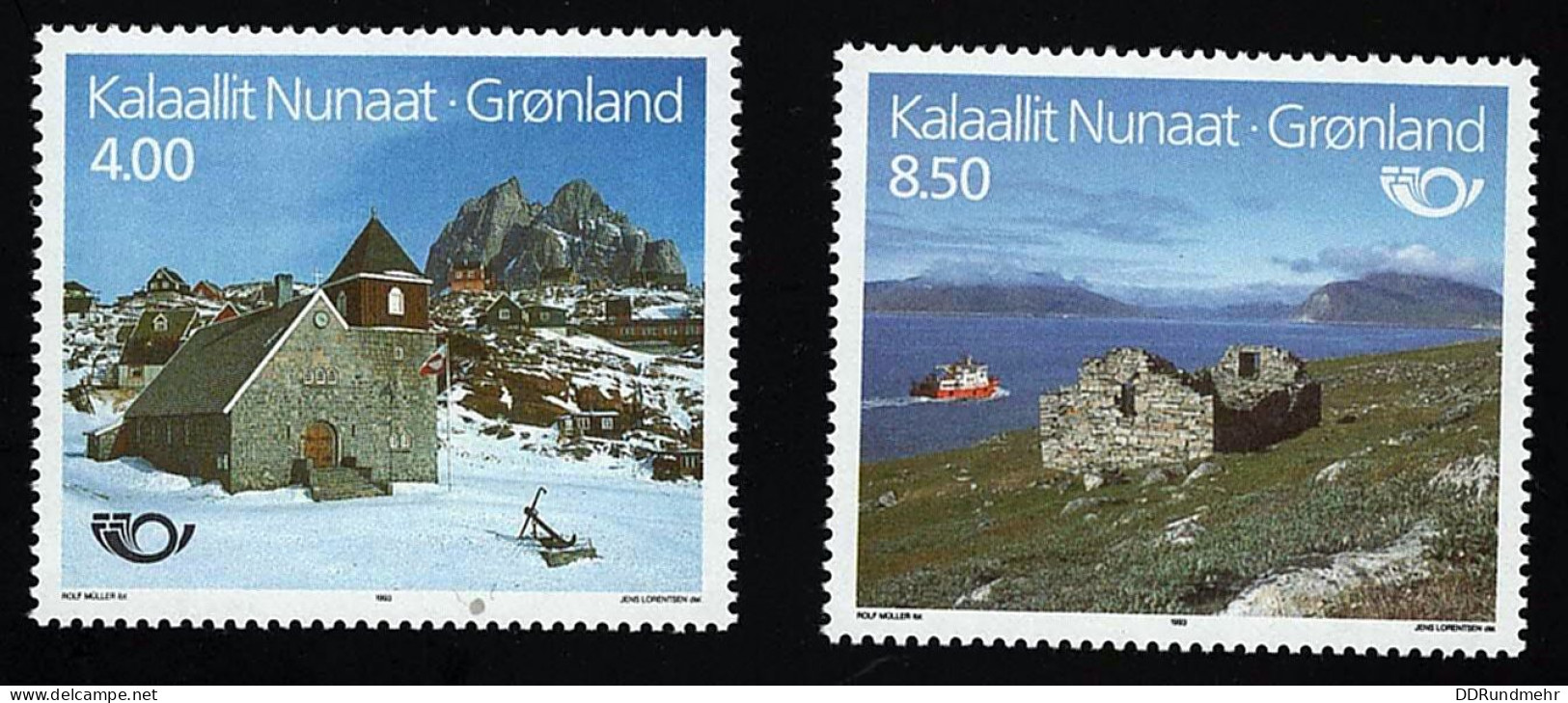 1993 Norden  Michel GL 234 - 235  Stamp Number GL 259 - 260 Yvert Et Tellier GL 222 - 223 Xx MNH - Unused Stamps