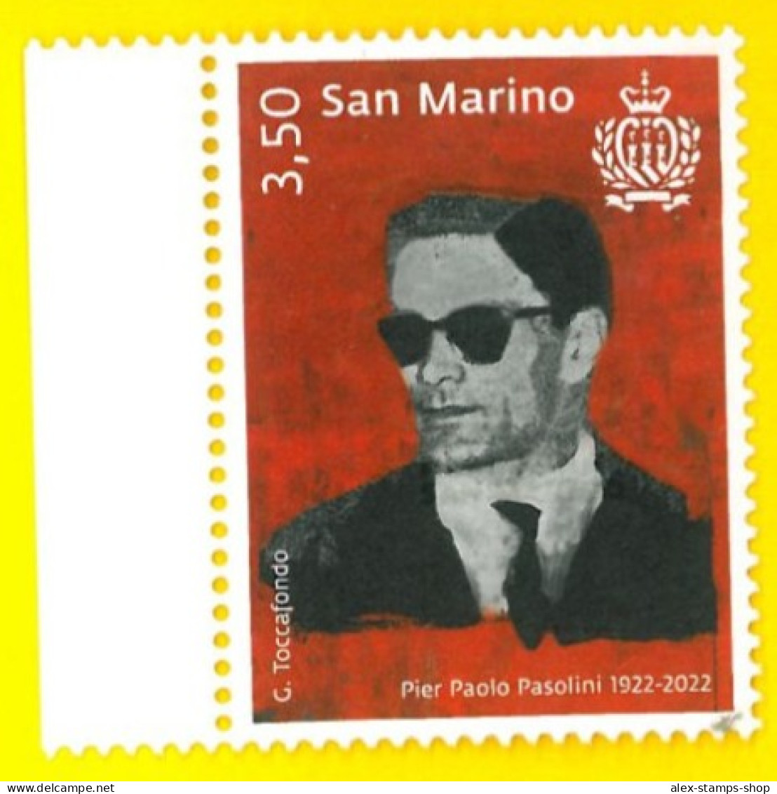 SAN MARINO 2022 Centenario Della Nascita Di Pier Paolo Pasolini - New Stamp - Unused Stamps