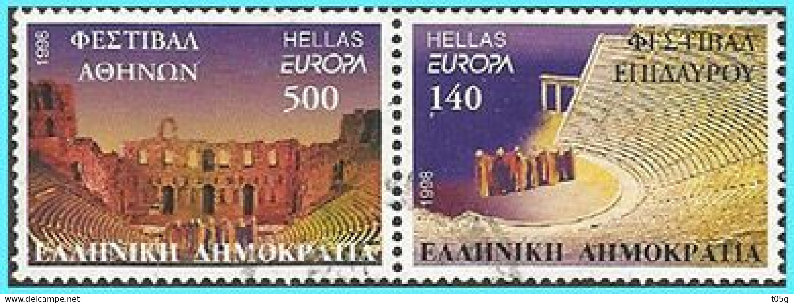 Greece-Grece  - Hellas 1998: Europa CERT - Complet Set Used - Oblitérés